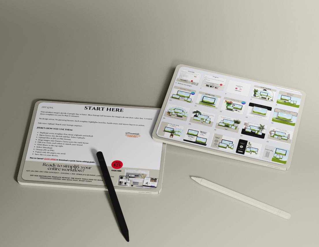 Content Listing Template for Digital Product Sales