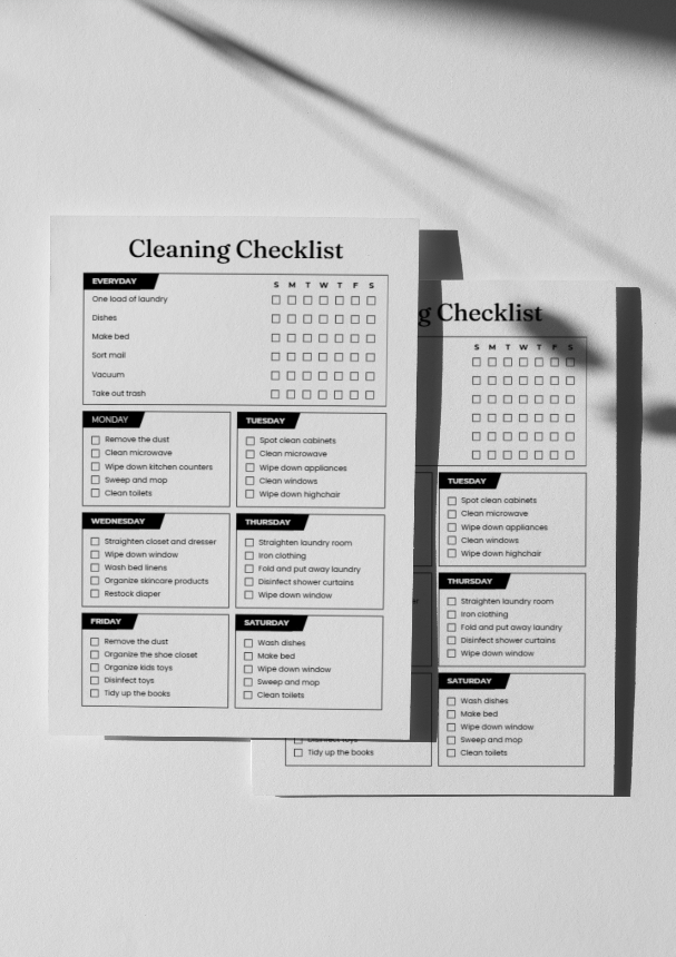 Home Reset Cleaning Checklist